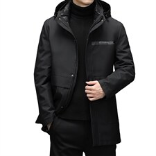 新款2023冬季脱卸内胆羽绒服中年男纯色外套爸爸装XXH1801-P320图片