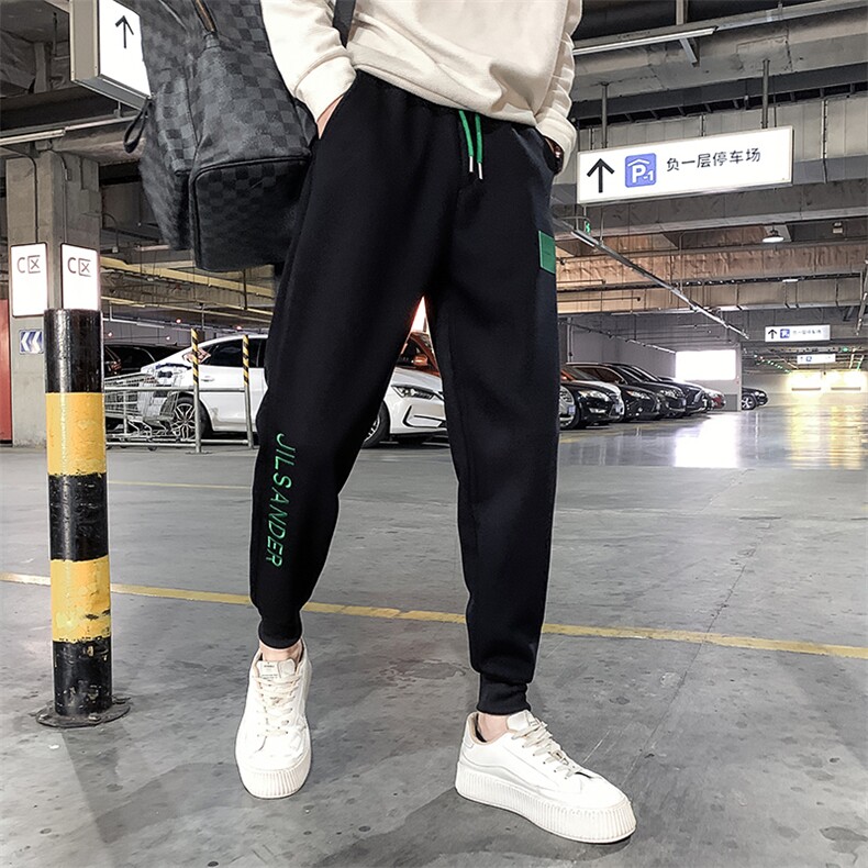 社会精神小伙春秋加绒卫裤运动束脚男裤DS-B249-KK93-P58-加绒P68,男装休闲裤,星座215（原电商B249）