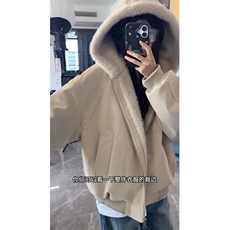 现货高品质美式高街冬季重磅座山雕大毛毛领pu皮棉衣男女加厚外套，男装皮衣，电商A486