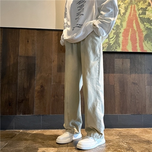 K1223-p35-控58oversizecleanfit牛仔裤褶皱直筒裤老爹裤长裤