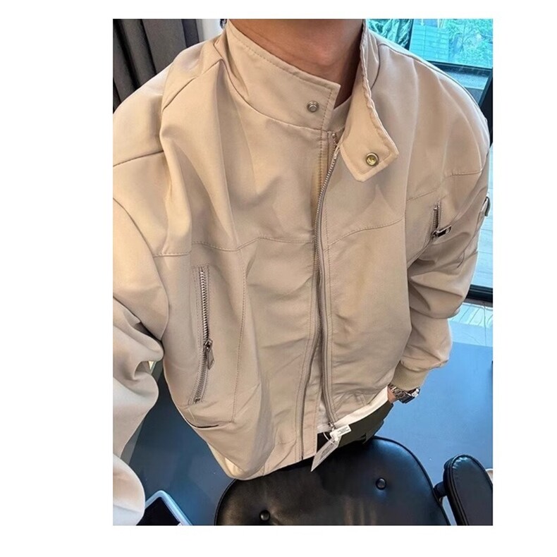 W9373-P68网图现货新款飞行员夹克美式复古宽松拉链棒球服外套,男装夹克,星座1608-2