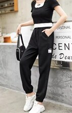 百搭华夫格卫裤，黑，白，灰，兰四个色吗，女装休闲裤，杭悦