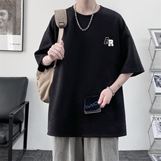 麂皮绒短袖t恤男大码半袖男大皂风JD82369-P25，男装T恤，电商A040