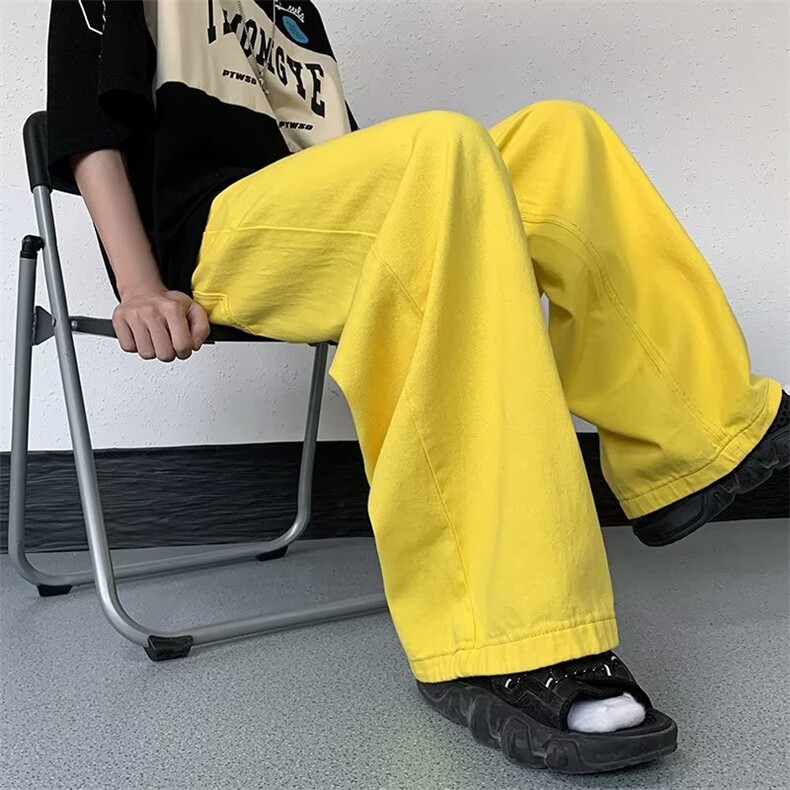 美式复古oversize高街阔腿牛仔裤男女直筒宽松情侣休闲裤3009-p45,男装牛仔裤,星座1008-1