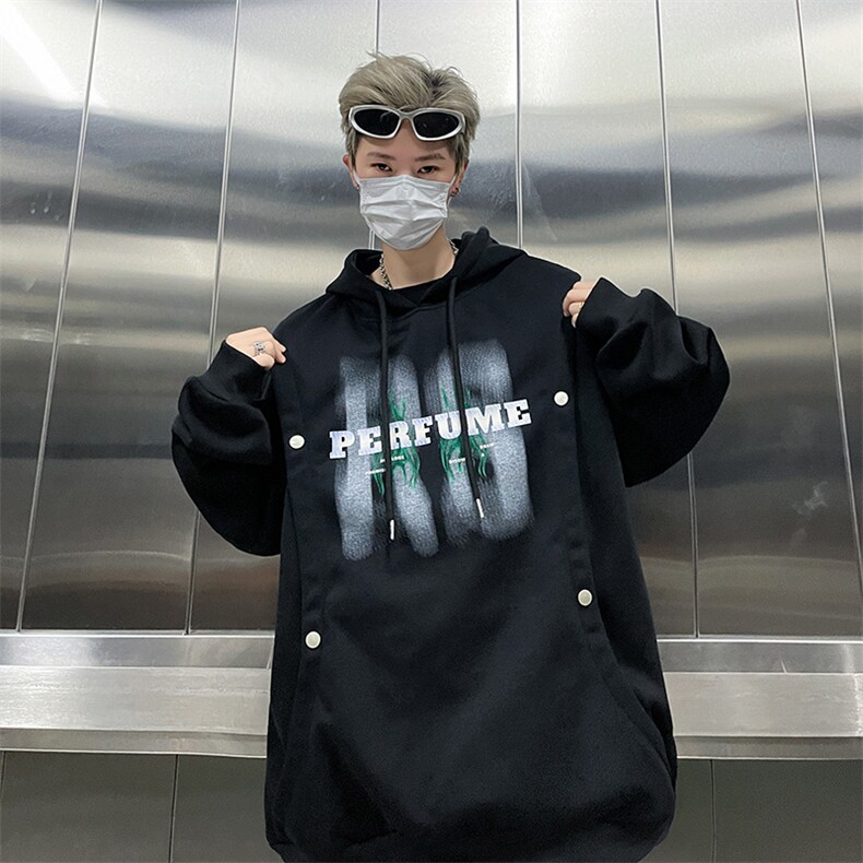 B257-1-M08-P6024秋季新款宽松休闲设计款连帽卫衣，男装卫衣，星座B257-1