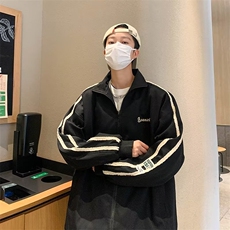外套ins潮高级感半高领棒球服夹克男春秋款设计感小众W195，男装夹克，星座1116A-1（原606A）
