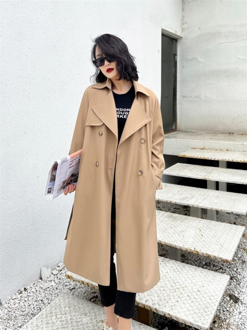 2022#春季风衣系列 货号：6005SML，女装风衣，序儿