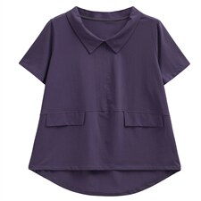 时尚宽松短袖T恤女夏季新款韩版百搭显瘦V领上衣休闲简约女装465，女装T恤，秋牧寒烟