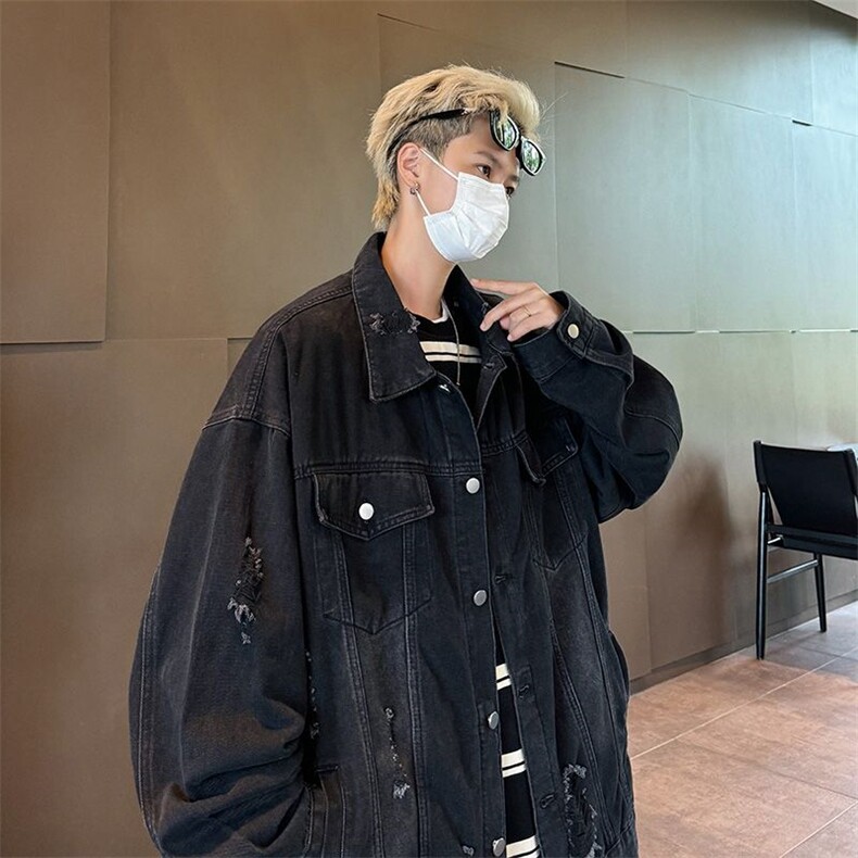 美式复古牛仔衣外套男秋冬褂子痞帅高级感XZ201-WT002P75,男装工装外套,星座201