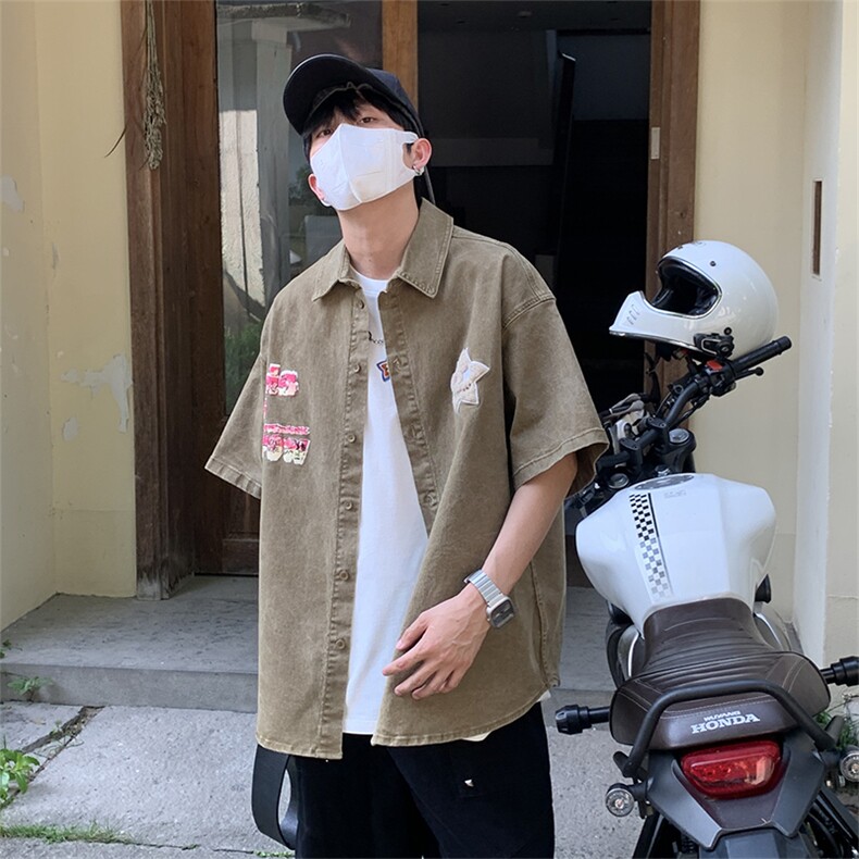 特P45无差价新款夏款休闲衬衫-UF3C2077港风,男装衬衫,电商A003