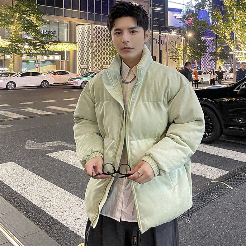 2024秋冬新款潮牌炸街宽松休闲立领鹿皮绒棉衣男 A436-0318-P85图片