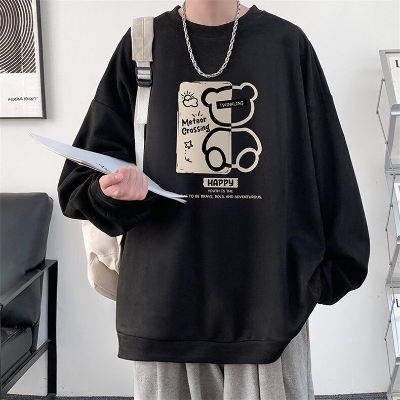 麂皮绒卫衣男大码重磅长袖t恤男JW81352-P35,男装卫衣,电商A040