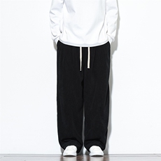 风秋冬季灯芯绒休闲裤宽松大码阔腿直筒哈伦裤长裤-WK33-P50，男装休闲裤，星座219