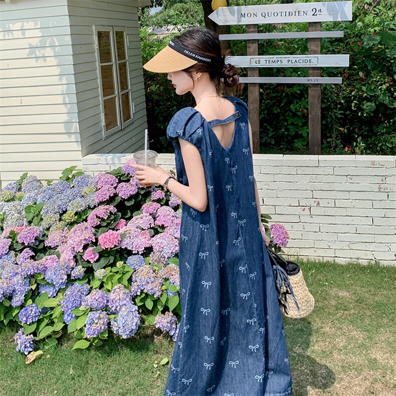 牛仔连衣裙中长款女宽松时尚,女装连衣裙,浙宝069