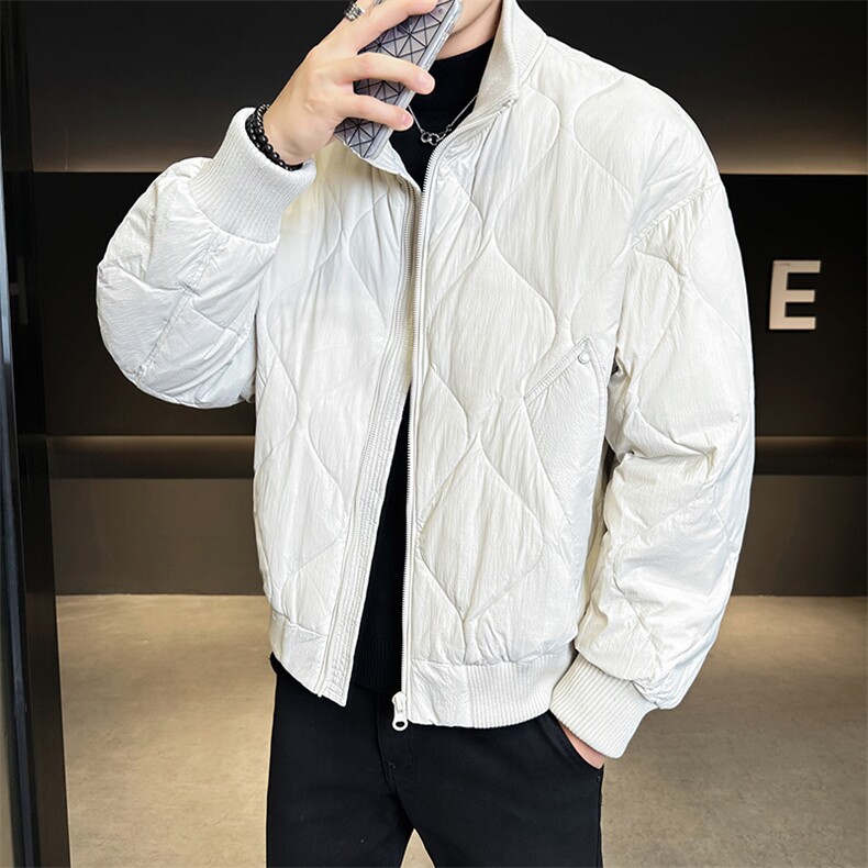 90新标白鸭绒菱格绗缝设计款羽绒服立领保暖外套YR8167-P269,男装羽绒服,电商D342