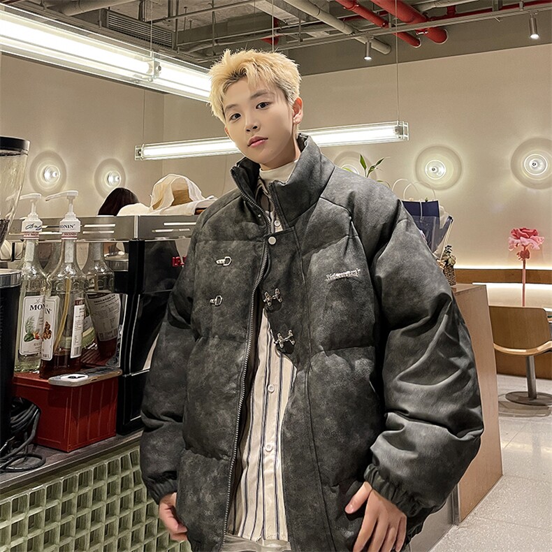 冬季PU皮衣飞机扣棉服外套棉衣M1603P100直播，男装皮衣，星座1904A-1