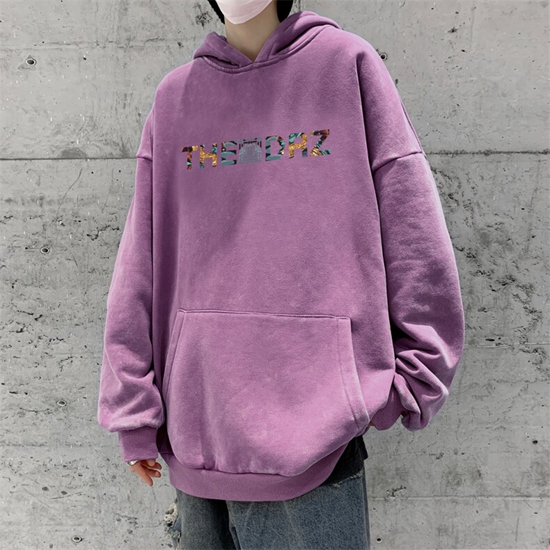 美式潮牌重磅水洗做旧连帽卫衣力推大码男XZ517A-2-Y7761-P68,男装卫衣,星座517A-2