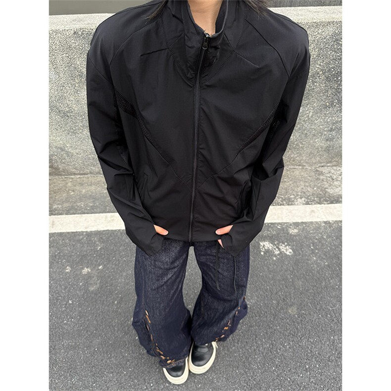 2025年新款港风美式简约设计感立领长袖夹克XZ213-DY001-P55控98,男装夹克,星座213
