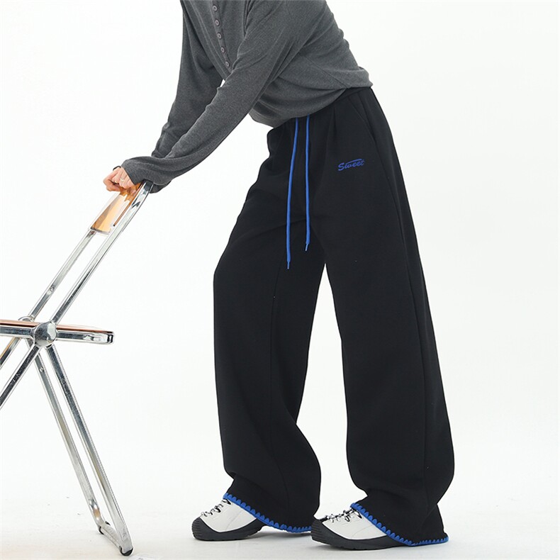 现货05秋季新款特种绣针织直筒运动裤星座211-1-K2576-P55，女装休闲裤，星座211-1