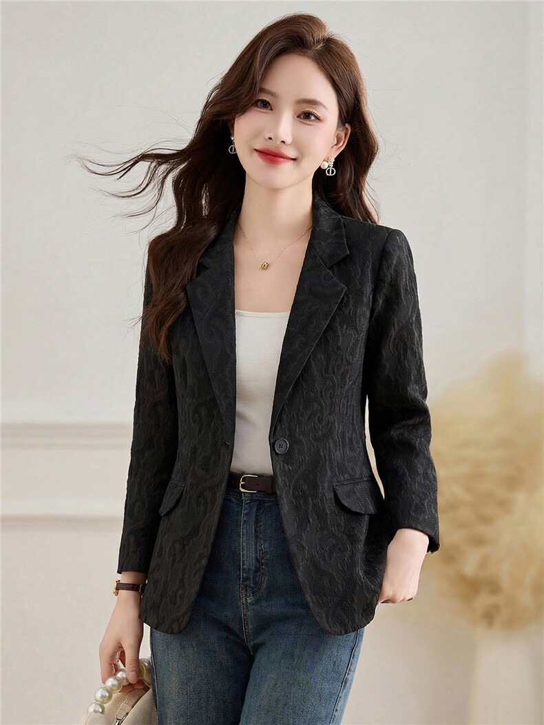 小西装外套女2026春秋装新款韩版时尚气质职场短款长袖女士小西服,女装短外套,伊航服饰