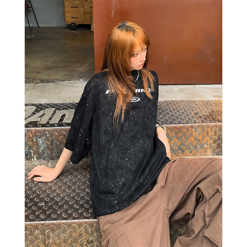 设计感潮牌短袖T恤男女印花嘻哈ins情侣体恤上衣1008-TX122-P39,男装T恤,星座1008