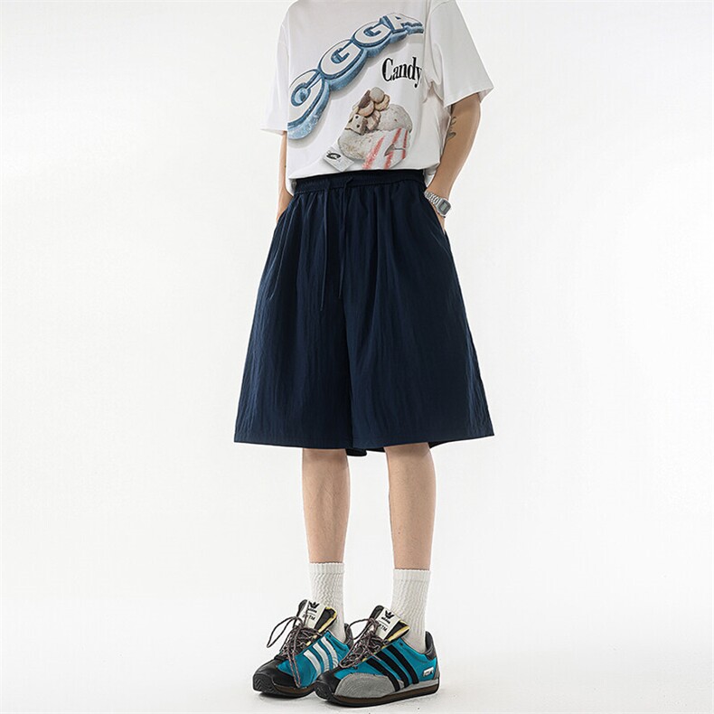 8XL-M多巴胺短裤男款夏季冰丝薄款休闲透气五分裤沙滩DK26004P25，男装休闲裤，电商B312