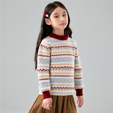 优质100%羊毛儿童针织衫男女童加厚半高领套头毛衣宝宝羊绒打底，童装儿童羊毛衫，初丹羊绒童装