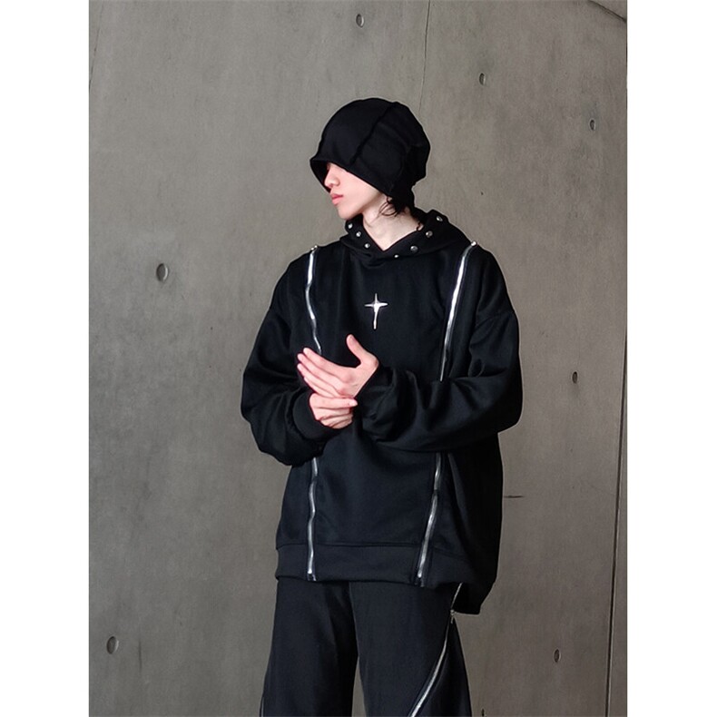 自家图现货！拉链开叉重磅卫衣连帽高级感带帽衫RW21-P65/已注册,男装卫衣,星座1005-4