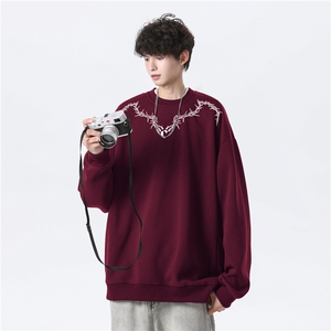 抖音品质秋季新款潮流印花宽松仿棉圆领卫衣wycm200-特批28控49图片