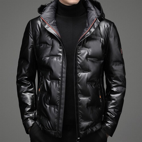 冬季潮流新款羽绒服男士短款时尚亮面宽松休闲外套SNDAF8865-P240，男装羽绒服，电商B212（原钱塘6029）