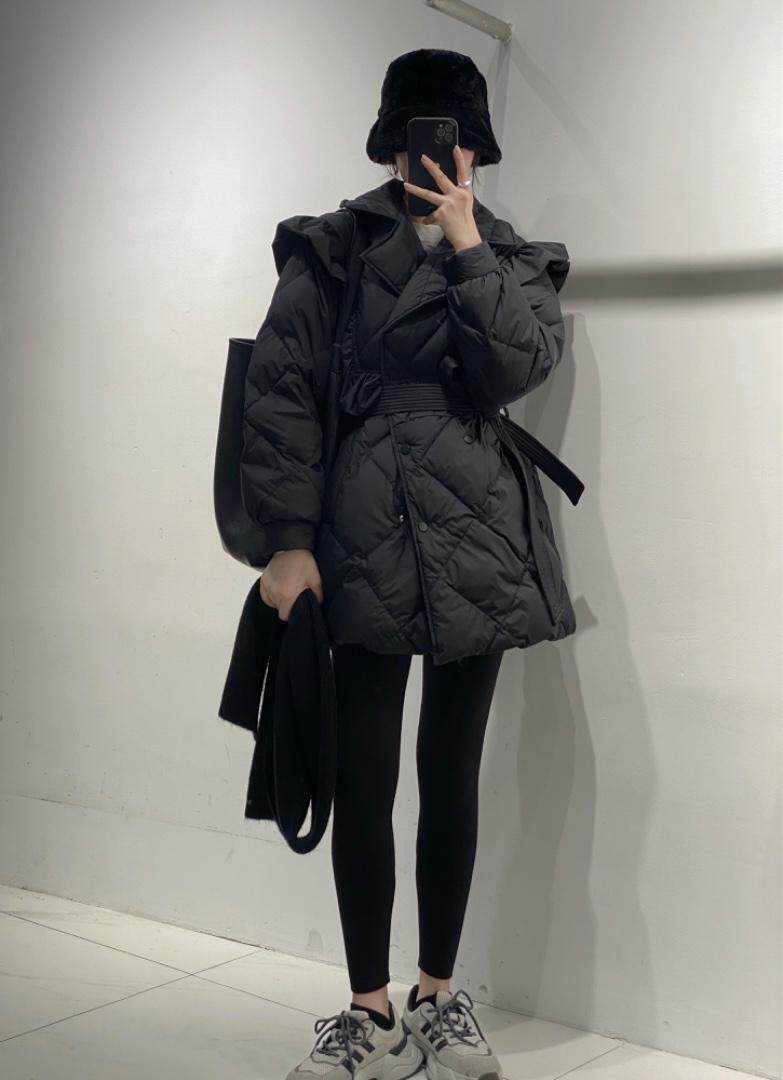 荷叶边羽绒服，女装羽绒服，驿谷