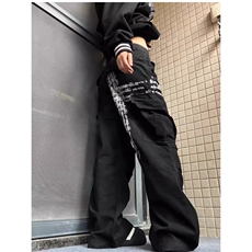 1506-1/K66681/P49微喇休闲裤男高街嘻哈高级感宽松直筒长裤子，男装休闲裤，星座1506-1