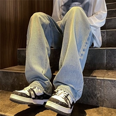 美式高街牛仔裤男韩版潮流痞帅2023秋冬新款ins长裤RK1129-P43，男装牛仔裤，星座412-3
