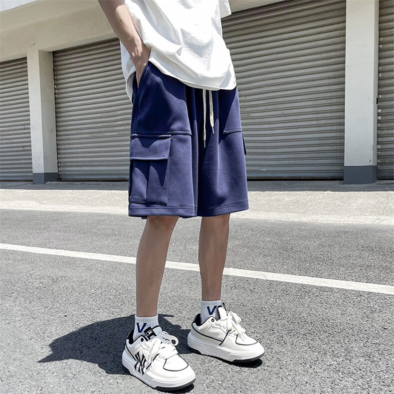 工装短裤男夏季新款日系薄款运动休闲裤男装大口袋宽松五分裤子,男装牛仔裤,星座1013