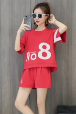 休闲套装女短裤运动服夏季新款2020时尚短袖T恤两件套潮，女装套装/套裙，凯瑟曼