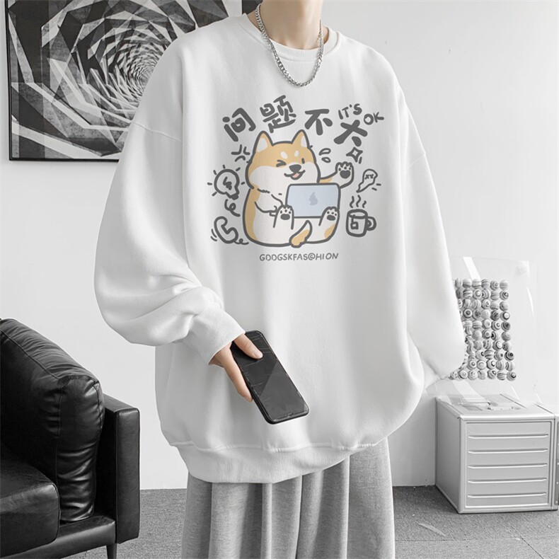 已注册/华棉内景秋冬重磅趣味宽松圆领卫衣男WY00246/P35加绒P45,男装卫衣,电商B316