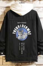 牛仔夹克男大码牛仔外套男茄克NJ77160-P60加绒款-P75，男装夹克，电商A040A