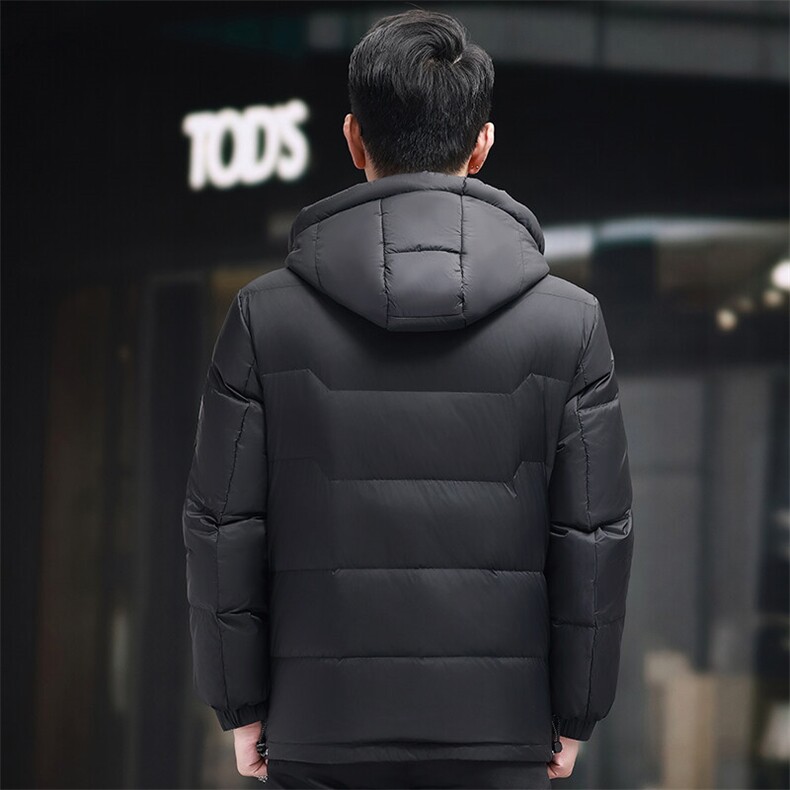 冬季2024加厚羽绒服男高端潮服白鸭绒加厚短款防寒时尚连帽外套,男装羽绒服,钱塘6003（原4033）
