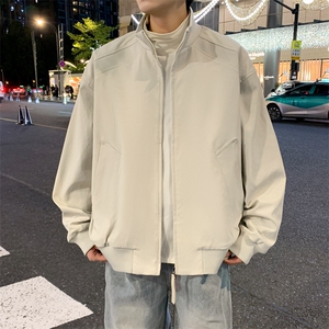 双拉链飞行夹克男美式立领外套春季新款户外冲锋衣潮JK02625-P73图片