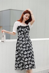 花色连衣裙，女装连衣裙，新依佳人