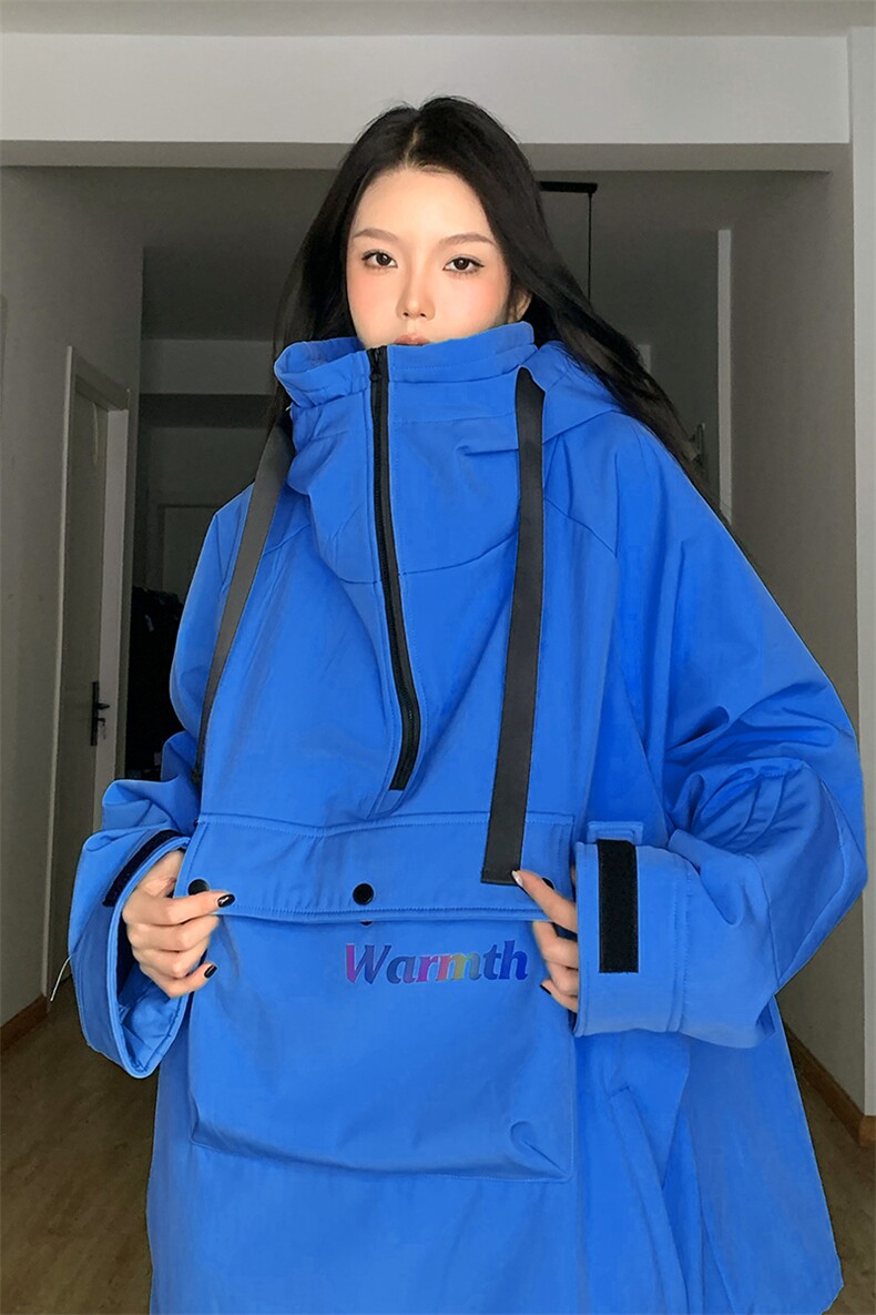 冬季单板滑雪服男大码防水防风抗寒加厚银狐绒外套M25-P175控238,女装短外套,电商A001