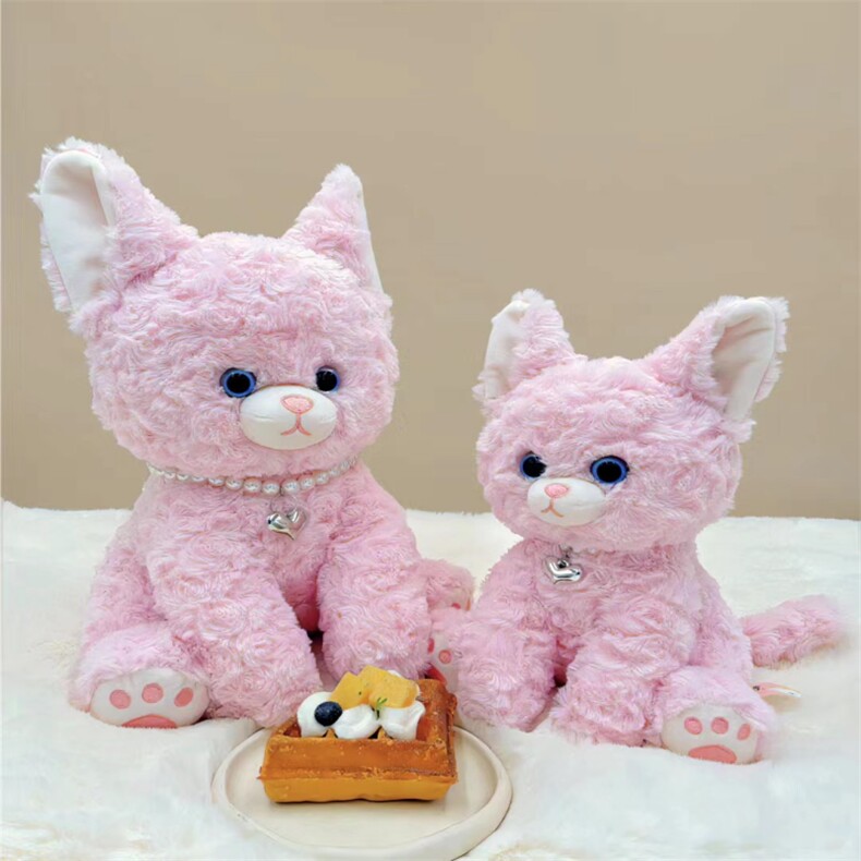 坐版猫咪（花卡绒），小芊伊毛绒玩具