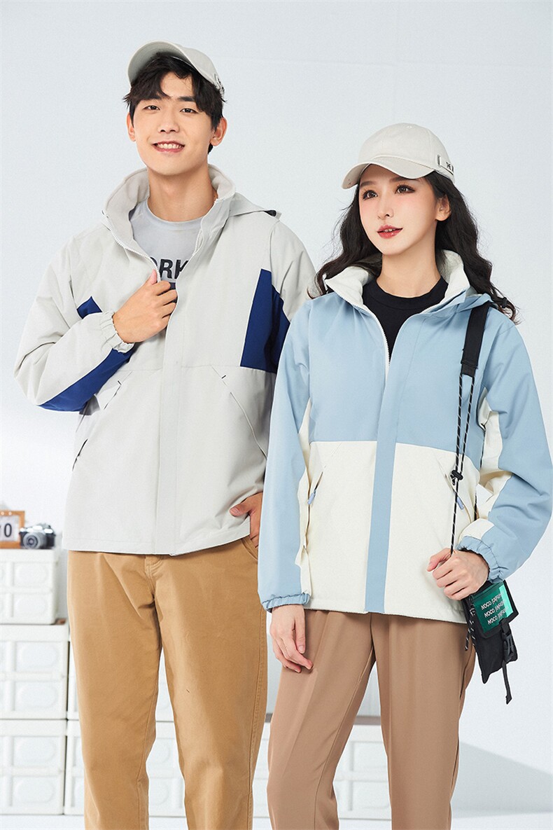 秋冬季保暖冲锋衣连帽外套男女款防风三合一户外服SZ8703-P140,男装夹克,星座1105-3