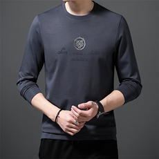 纯色长袖t恤男士薄款圆领卫衣2024年休闲体恤春秋上衣服打底衫P58，男装衬衫，钱塘6003A(原)4033A