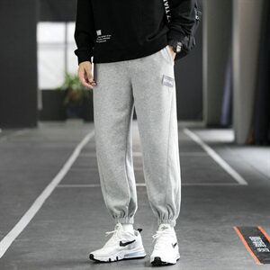 潮流ins男秋季新款束腿裤潮牌宽松百搭帅气九分休闲裤DF16T图片
