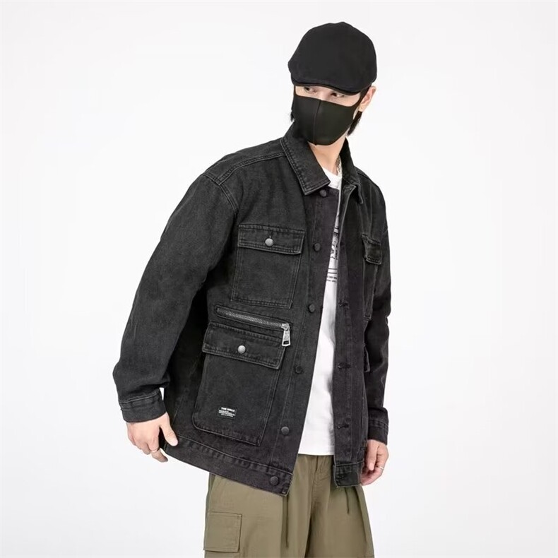 1506-1/JG171/P44牛仔外套男士多口袋电焊工防烫耐磨工装夹克,男装工装外套,星座1506-1