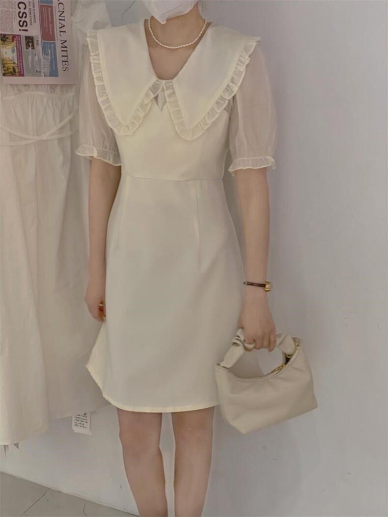 拼接连衣裙，女装连衣裙，驿谷