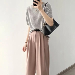 短袖t恤女2025新款夏季薄款宽松显瘦打底上衣小衫图片