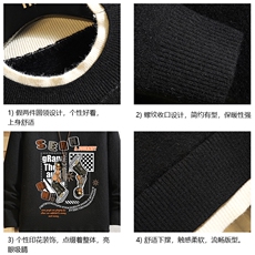控78假两件毛衣男大码加绒针织衫男毛线衣M80282-P55加绒P70，男装针织衫/毛衣，电商A040A