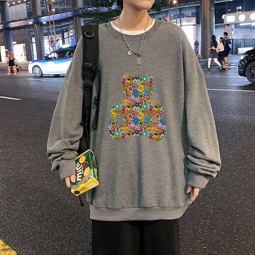 S6222-P28秋季圆领卫衣男大码韩版宽松长袖外套,男装卫衣,电商A040